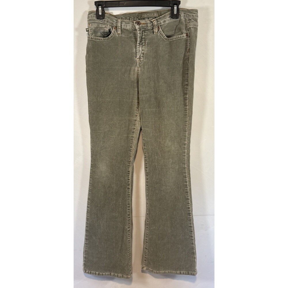 Jeanstar Corduroy‎ Pants 8 Olive Green Bootcut Stretch Cotton Casual Trousers